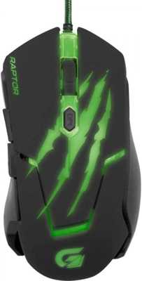 Fortrek OM-801, Mouse Gamer USB, 3200 DPI, Preto/Verde