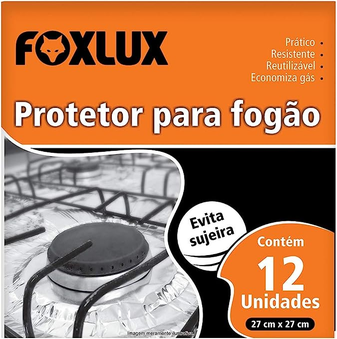 Foxlux Folha De Aluminio Protetor Para Fogao 27 X 27 12 Peças