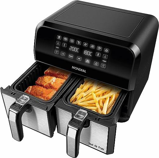 Fritadeira Air Fryer Dual Duplo Cesto 8L, Mondial, 2000W, 110V - AFD-01-BI