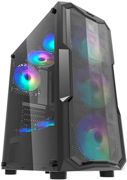 Gabinete Gamer Aigo DarkFlash Aquarius Mesh Lateral Acrilico Preto