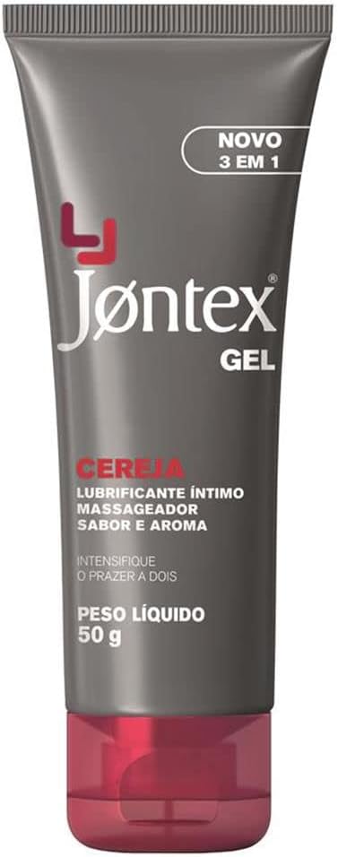 Gel Lubrificante Íntimo Jontex Sabor Cereja 3 em 1 - 50g