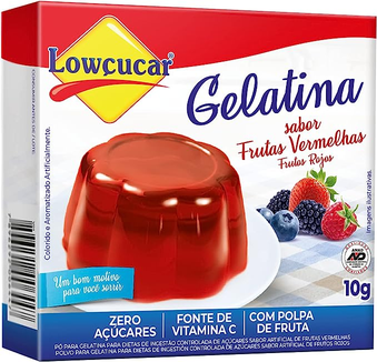 Gelatina Lowcucar Frutas Vermelhas 10G