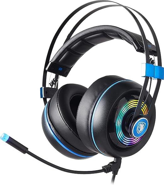 Headset Sades Armor Gamer Usb Rgb Tecnologia Realtek Audio Fone de Ouvido Profissional