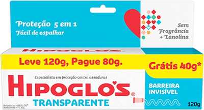 Hipoglós Transparente Creme Preventivo De Assaduras Leve 120g Pague 80g