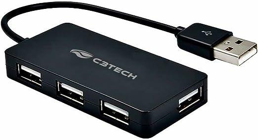 Hub USB 2.0 C3Tech, 4 Portas HU-220BK, Preto