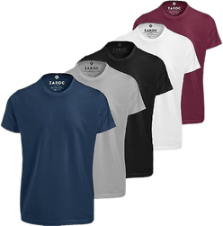 Kit 5 Camisetas Masculinas Slim Gola Algodão Premium Coloridas by ZAROC