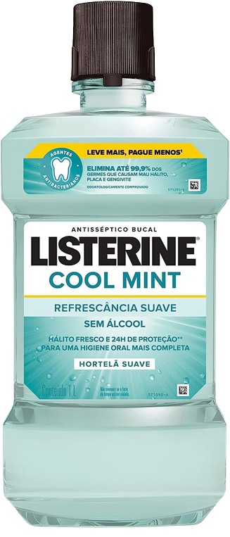 Listerine Cool Mint Enxaguante Bucal Sem Álcool, 1L