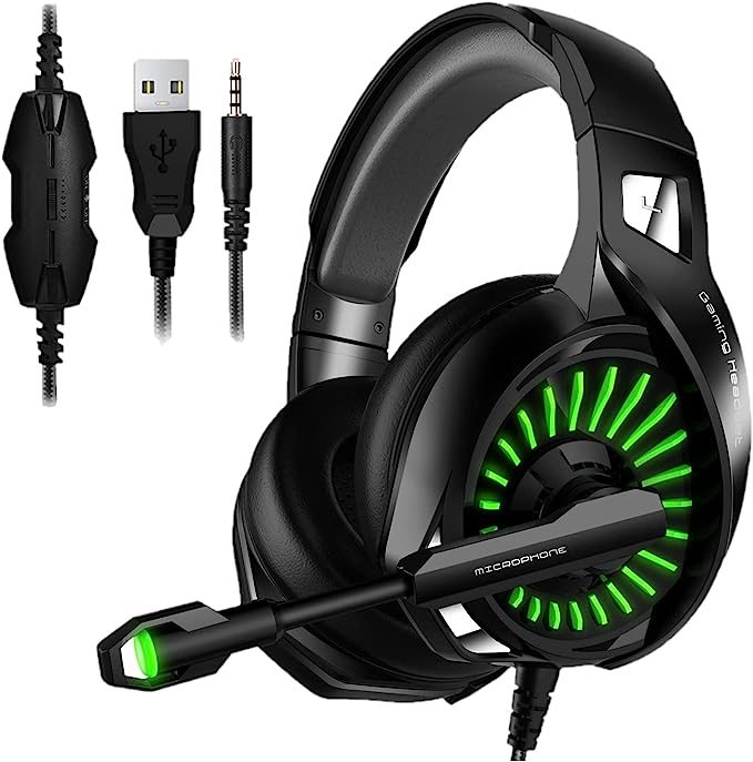 Inland Sounds Headset Gamer LM1 Fone de Ouvido com Led Compatível com Ps4 Xbox Pc Celular