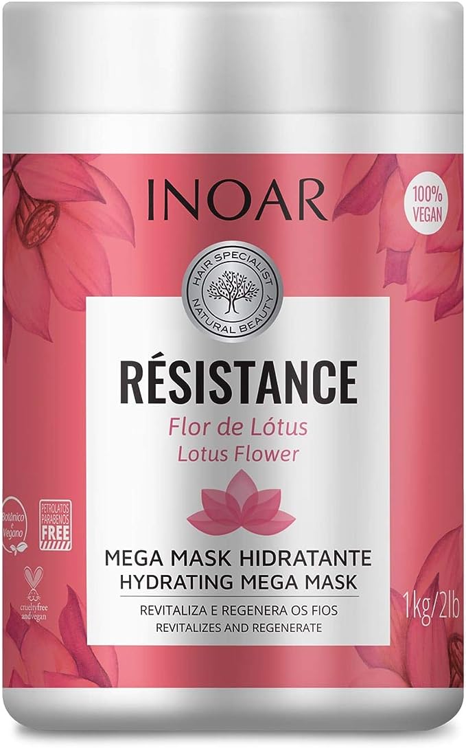 Inoar Résistance Flor de Lótus - Máscara 1000 g, Inoar