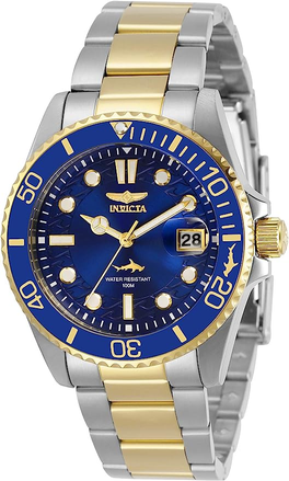 Invicta Relógio feminino de quartzo Pro Diver com pulseira de aço inoxidável, dourado, dois tons, 20 (modelo: 30481, 30485), Dois tons, Relógio de quartzo, mergulhador