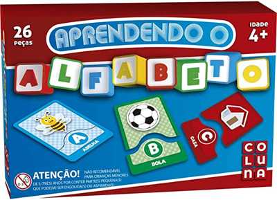 Jogo Pedagógico, Aprendendo o Alfabeto, Coluna, 26 Peças