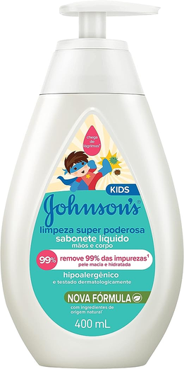 Johnson's Baby Sabonete Líquido Infantil Limpeza Super Poderosa, 400ml