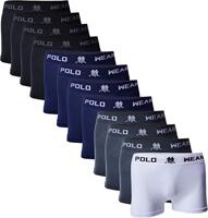 Kit 12 Cuecas Boxer, Polo Wear, Masculino