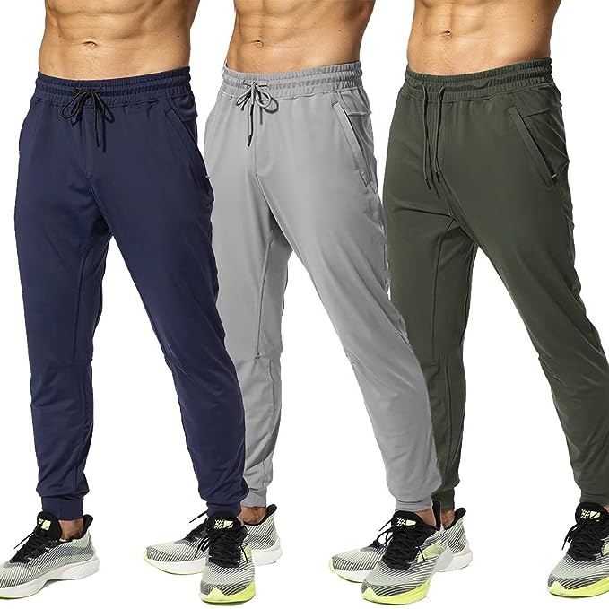 Kit 3 Calça Esportiva Masculina de Corrida Com Bolso Leve e Macia