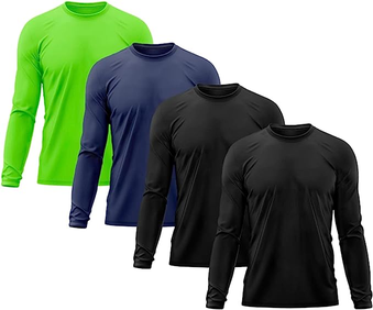 Kit 4 Camisetas Masculina Manga Longa Térmica Proteção Solar UV Dry Fit Segunda Pele X