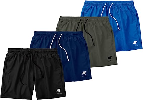 Kit 4 Shorts Masculino Mauricinho Praia Bermuda Água Treino Academia Esporte Liso Lisa Tactel