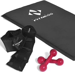 Kit colchonete + Halteres 2kg + Caneleiras 1 kg Academia Fitness Musculação