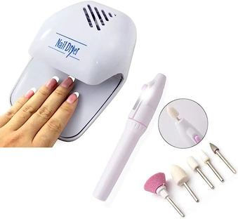 Kit Combo Manicure Pedicure Fono Secador Unhas Mini Polidor