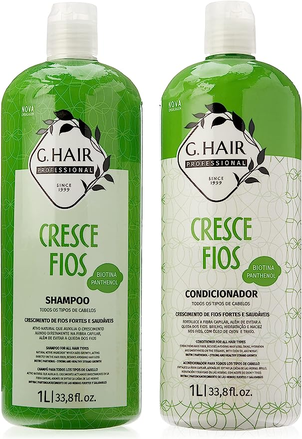 Kit Cresce Fios Shampoo + Condicionador 1l, G.Hair Cosméticos