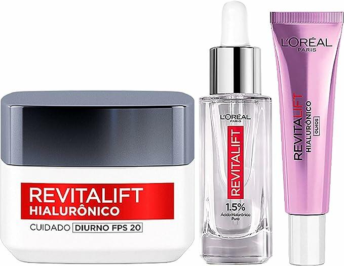 Kit L'Oréal Paris Revitalift Hialurônico: Sérum+ Diurno + Olhos