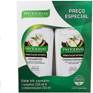 Kit Shampoo e Condicionador 250Ml Hidratação Intensabranco, Phytoervas, Branco