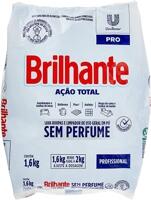 Lava-Roupas e Limpador de Uso Geral em Pó Profissional sem Perfume Brilhante Ação Total Pro Pacote 1, 6kg, Brilhante