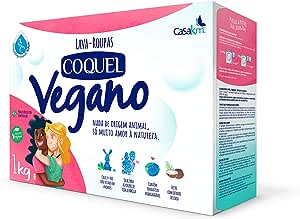 Lava Roupas em Pó Coquel Vegano 800gr, Casa KM