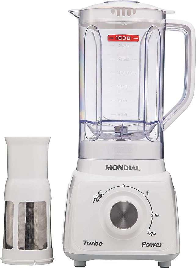 Liquidificador Turbo Power, Mondial, Branco/Cinza, 550W, 110V - L-99 WG