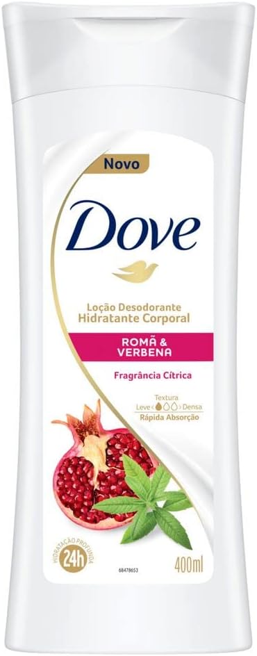 Loção Desodorante Hidratante Corporal Romã & Verbena 400Ml, Dove (A embalagem pode variar)