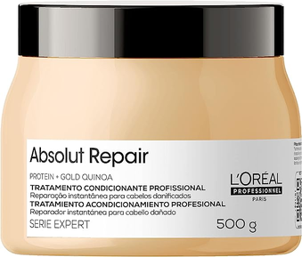 L'Oréal Professionnel Máscara Capilar Absolut Repair | Tratamento Capilar Proteico Para Nutrição Profunda | Hidrata, Repara Danos e Acrescenta Brilho | Para Cabelos Secos e Danificados | 500g