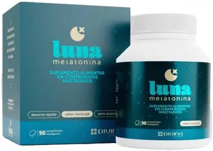 Melatonina em comprimidos mastigáveis com 90 unidades - Luna Melatonina