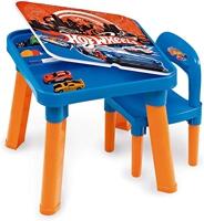 Mesa com Cadeira Hot Wheels Azul
