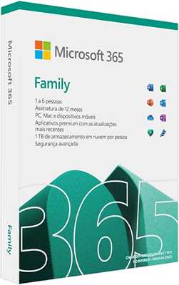 Microsoft 365 Family | Office 365 apps | 1TB na nuvem por usuário | até 6 usuários | assinatura anual, 6GQ-01543