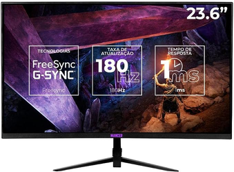 Monitor Gamer Curvo Mancer Valak, 23.6 Pol VA, FHD, 1ms, 180Hz, FreeSync e G-Sync, HDMI/DP, MCR-VLK24-BL01