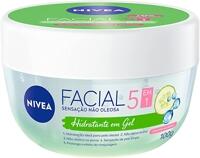 NIVEA Gel Facial Hidratante - Sua fórmula especial deixa a pele sequinha e bem cuidada por 24h, não obstrui os poros e controla a oleosidade, com ácido hialurônico e pepino - 100g