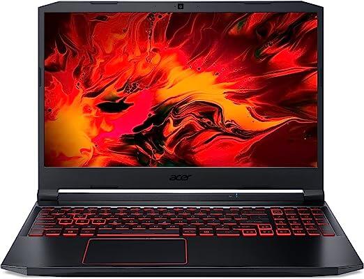 Notebook Acer Gamer Nitro 5 AN515-45-R1FQ AMD R7-5800H, 8GB, 512GB SSD (NVIDIA GTX 1650) Windows 11. Tela 15.6 FHD IPS Preto com vermelho