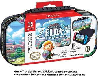 Officially Licensed Nintendo Switch The Legend of Zelda: Links Awakening Carrying Case with Adjustable Viewing Stand and Game Card Storage