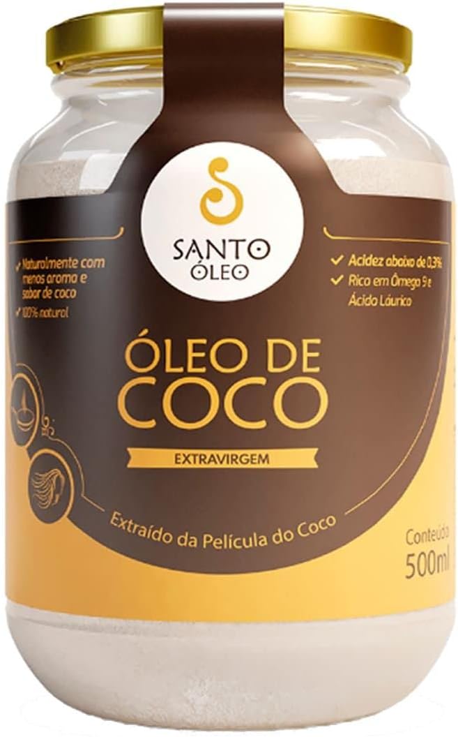 Óleo de Coco Extra Virgem de Película - 500Ml - Santo Óleo, Santo Oleo