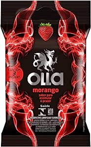 Olla Preservativo Lubrificado, Morango, 3 unidades