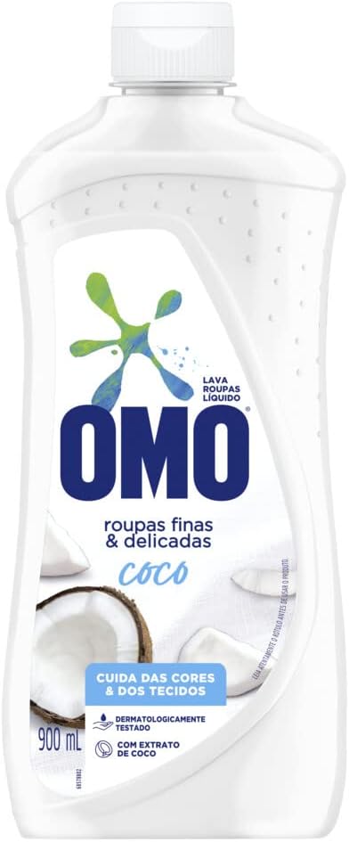 OMO Roupas Finas e Delicadas - Sabão Líquido, Coco, 900ml