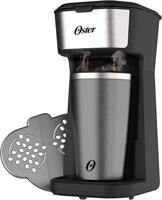 Cafeteira Oster 2Day Inox 2 em 1 com Copo Térmico, 110V, Preto/Inox, 600W, OCAF200