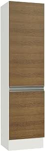 Paneleiro Madesa Smart 100% MDF 2 Portas - Branco/Rustic