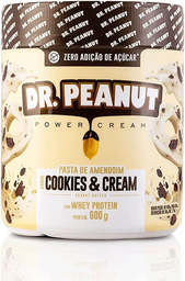 Pasta de Amendoim - 600G Cookies and Cream com Whey Protein - Dr. Peanut, Dr. Peanut