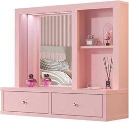 Penteadeira Camarin Suspensa com LED e USB Princess - Rose - TuttiCasa