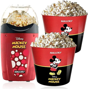 Pipoqueira Elétrica Disney Mickey Mallory 220V + 2 Baldes Pipoca