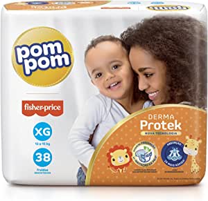 Pom Pom Derma Protek - Fralda, Mega XG, 38 Unidades