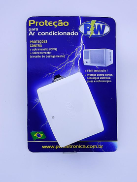 PW Prote Raio Ar Condionado Com Disjuntor Eletrônico bivolt, bege, Game Protector