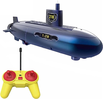Qudai Mini barco RC submarino 2,4 GHz de controle remoto faça você mesmo Mini barco RC barco de corrida RC 6 canais brinquedo de presente para crianças meninos