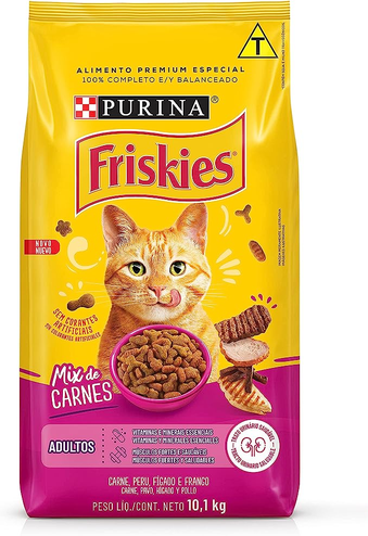 Ração Gatos Adultos FRISKIES Mix de Carnes 10,1kg