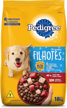 Ração Pedigree Carne Frango e Cereais Cães Filhotes 18 kg